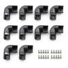 HAMRVL LED Channel Corner Connector 45x45mm Black 90° Aluminum-0