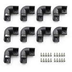 HAMRVL LED Channel Corner Connector 45x45mm Black 90° Aluminum-0