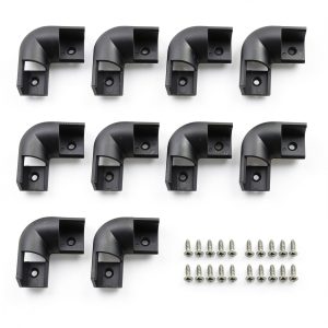 HAMRVL LED Channel Corner Connector 45x45mm Black 90° Aluminum-0