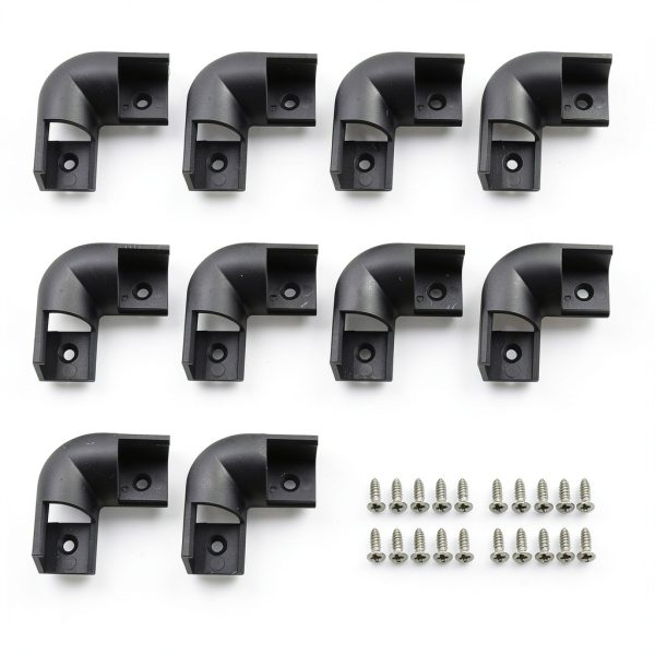 HAMRVL LED Channel Corner Connector 45x45mm Black 90° Aluminum-0