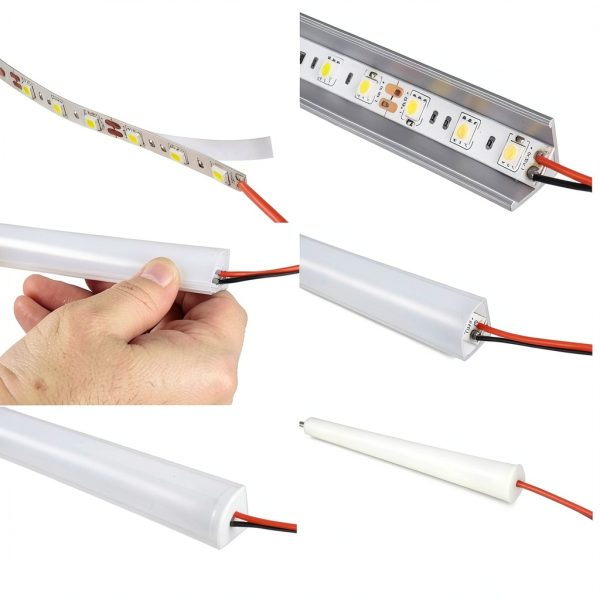 Sunny Wood LED Strip Aluminum Channel with Matte PC Cover 6.56FT-2