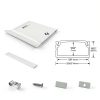 LED Strip Channel Muzata U102 Aluminum with White Diffuser 39in-1