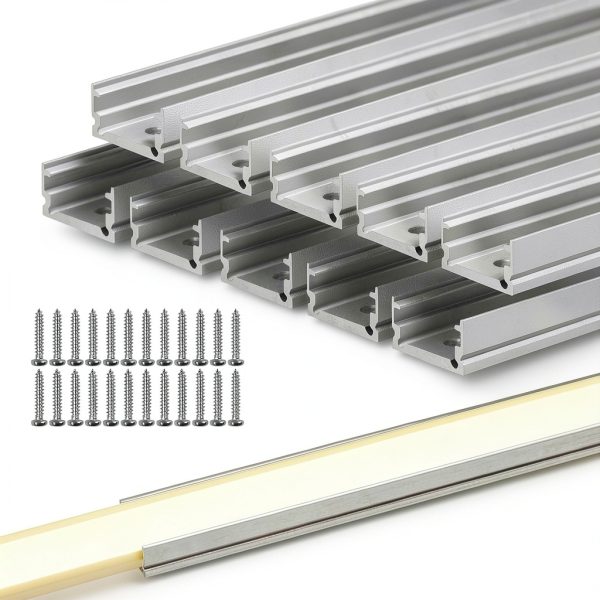 Shine Decor LED Neon Rope Light Track 10 Pack Bracket for 10x4.5mm-0