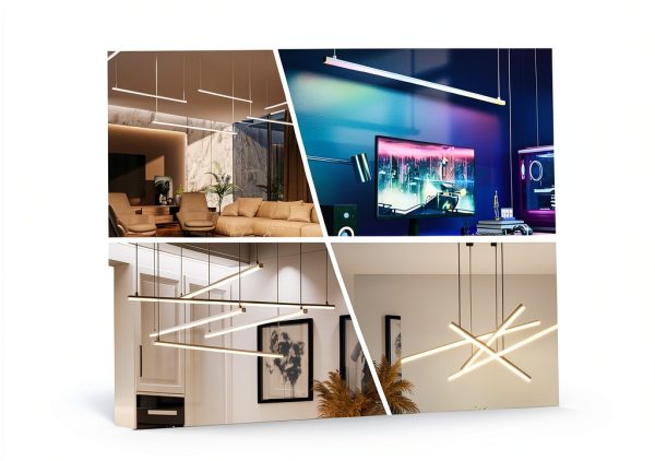 Muzata U116 Aluminum LED Channel 10Pack Silver Hanging Mount-1