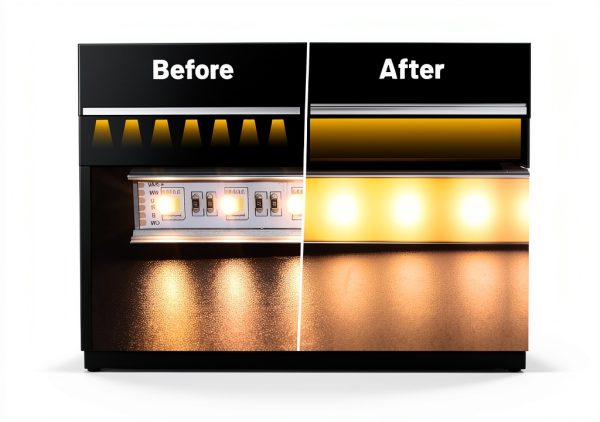 DEIGCYU LED Aluminum Channel U‑Shape 12mm Fit with Milky Diffuser 10-5