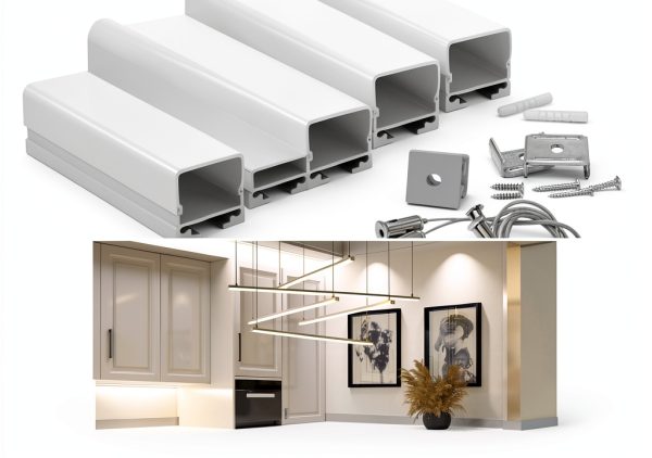 Muzata U116 Aluminum LED Channel 10Pack Silver Hanging Mount-0
