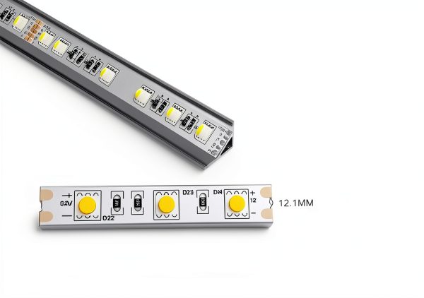 Sunny Wood LED Strip Aluminum Channel with Matte PC Cover 6.56FT-3