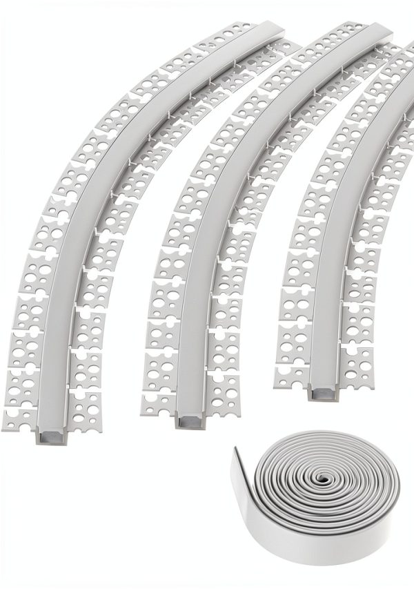 Flexible Aluminum LED Channel SuperlightingLED P5615 3 Piece Silver-0