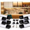 Muzata V Shape LED Aluminum Channel 10pcs 6.6ft Milky White Diffuser-0