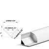 Sunny Wood LED Strip Aluminum Channel with Matte PC Cover 6.56FT-1