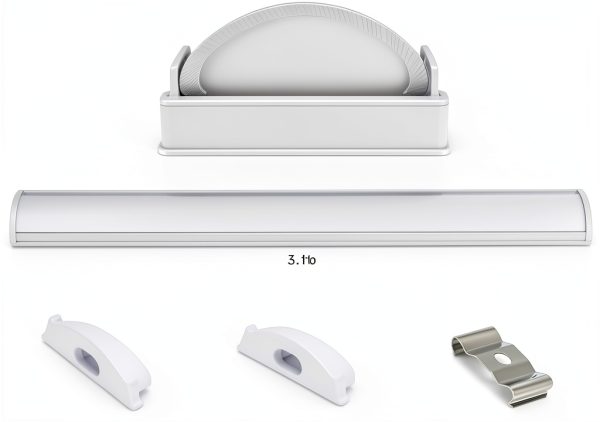 Muzata U106 LED Channel Aluminum Profile Flexible 6in Bend 10-Pack-2