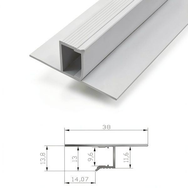 Shuwea Aluminum LED Channel T Shape 10Pack White 1m-4