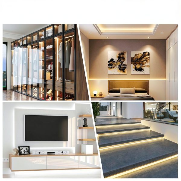 LED Strip Channel Muzata U102 Aluminum with White Diffuser 39in-6