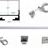 Muzata U116 Aluminum LED Channel 10Pack Silver Hanging Mount-4