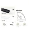 Muzata V Shape LED Aluminum Channel 10pcs 6.6ft Milky White Diffuser-1