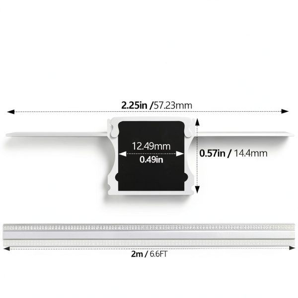 Glooglitter LED Diffuser Channel 0.49" White 10‑Pack Aluminum-1