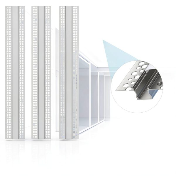 Glooglitter LED Diffuser Channel 0.49" White 10‑Pack Aluminum-6