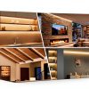 Muzata V Shape LED Aluminum Channel 10pcs 6.6ft Milky White Diffuser-6
