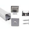 Muzata U116 Aluminum LED Channel 10Pack Silver Hanging Mount-6