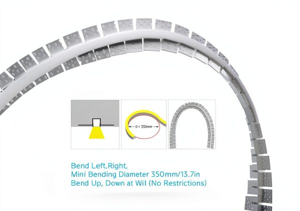 Flexible Aluminum LED Channel SuperlightingLED P5615 3 Piece Silver-1