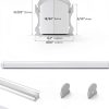 Muzata U108 White LED Channel 20mm 10Pack*3.3FT Spotless Diffuser-1