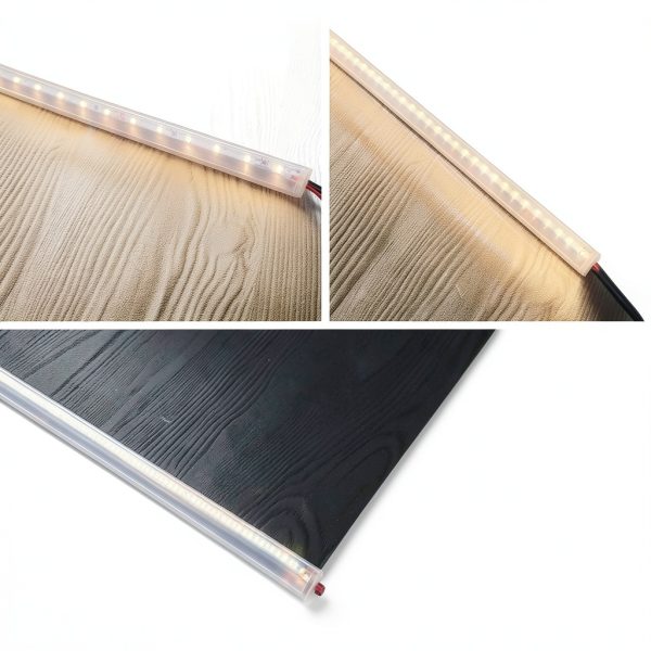 Sunny Wood Aluminum Channel 6.56FT with PC Cover - V Shape Track-5