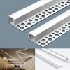 LED Channel 6 Pack Trimless Aluminum Profile with Milky Diffuser HQZM-0