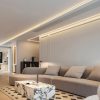 LED Channel 6 Pack Trimless Aluminum Profile with Milky Diffuser HQZM-5