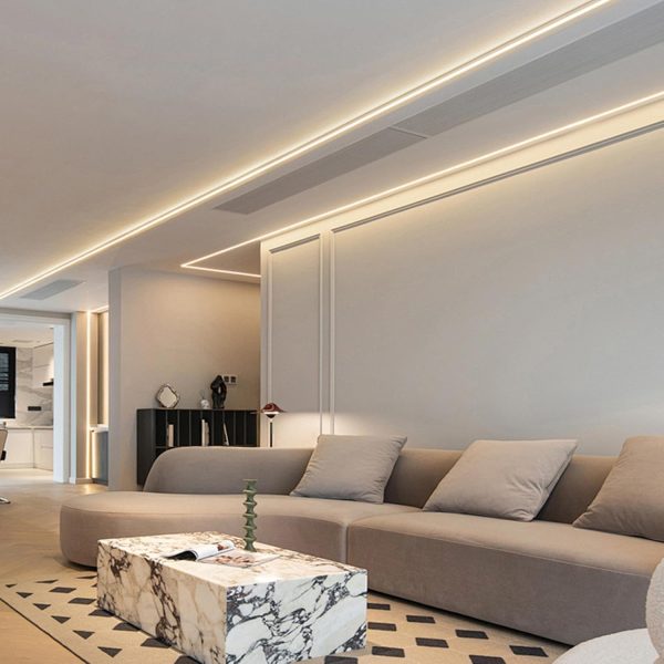 LED Channel 6 Pack Trimless Aluminum Profile with Milky Diffuser HQZM-5