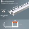 LED Channel 6 Pack Trimless Aluminum Profile with Milky Diffuser HQZM-1