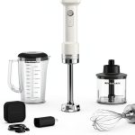 KitchenAid Go Cordless Hand Blender with Accessories - battery included, KHBRV75, Porcelain White-0