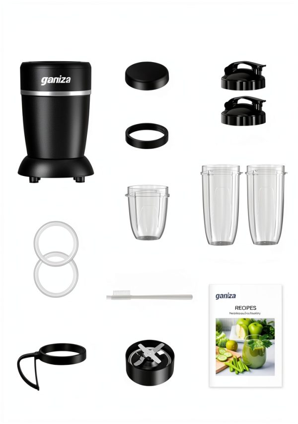 Ganiza Blender for Smoothies, 14 Pcs Smoothie Blender for Kitchen, Max 1300W Portable Blenders for Shakes Ice Crushing Grinding & More with 2 X 37 oz, 23 oz Cups, Perfect for Home & On - the - Go-8