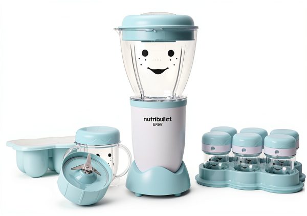 NutriBullet NBY-50100 Baby Complete Food-Making System, 32-Oz, White, Blue, Clear-1