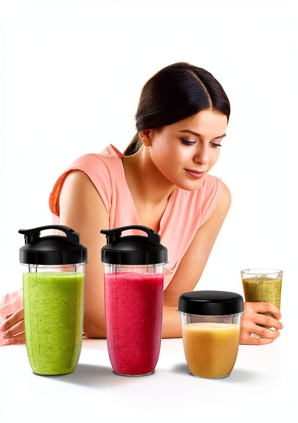 Ganiza Blender for Smoothies, 14 Pcs Smoothie Blender for Kitchen, Max 1300W Portable Blenders for Shakes Ice Crushing Grinding & More with 2 X 37 oz, 23 oz Cups, Perfect for Home & On - the - Go-4