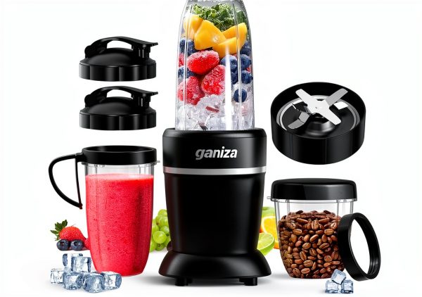 Ganiza Blender for Smoothies, 14 Pcs Smoothie Blender for Kitchen, Max 1300W Portable Blenders for Shakes Ice Crushing Grinding & More with 2 X 37 oz, 23 oz Cups, Perfect for Home & On - the - Go-0