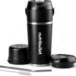 nutribullet Flip Portable Blender with Insulated Cup, Cordless, Black, NBPB50350AK-0
