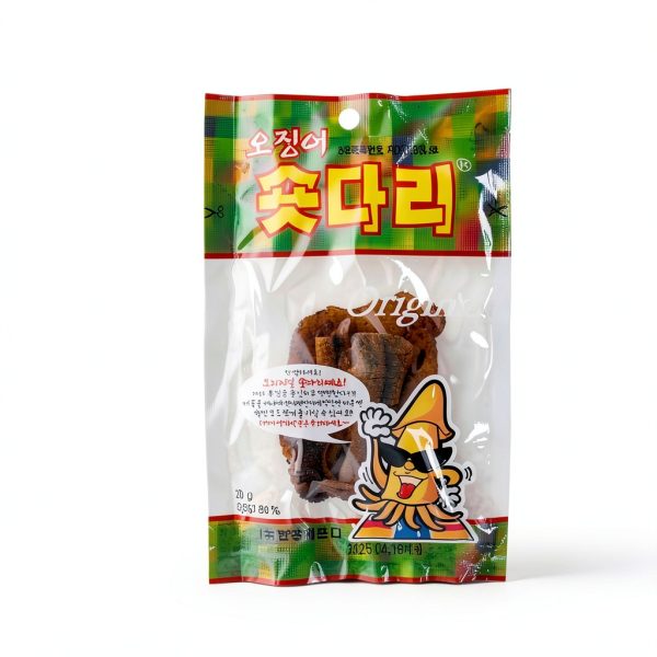 CUTIE MANGO Dried Squid Short Legs Original Flavor 0.7oz x 5 Pack-6