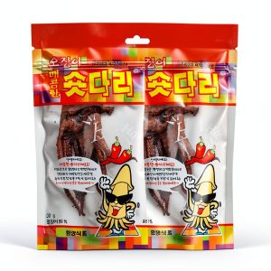 Korean Spicy Dried Squid Legs by Hanyang - Chewy, Sweet & Salty, 0.7oz-0